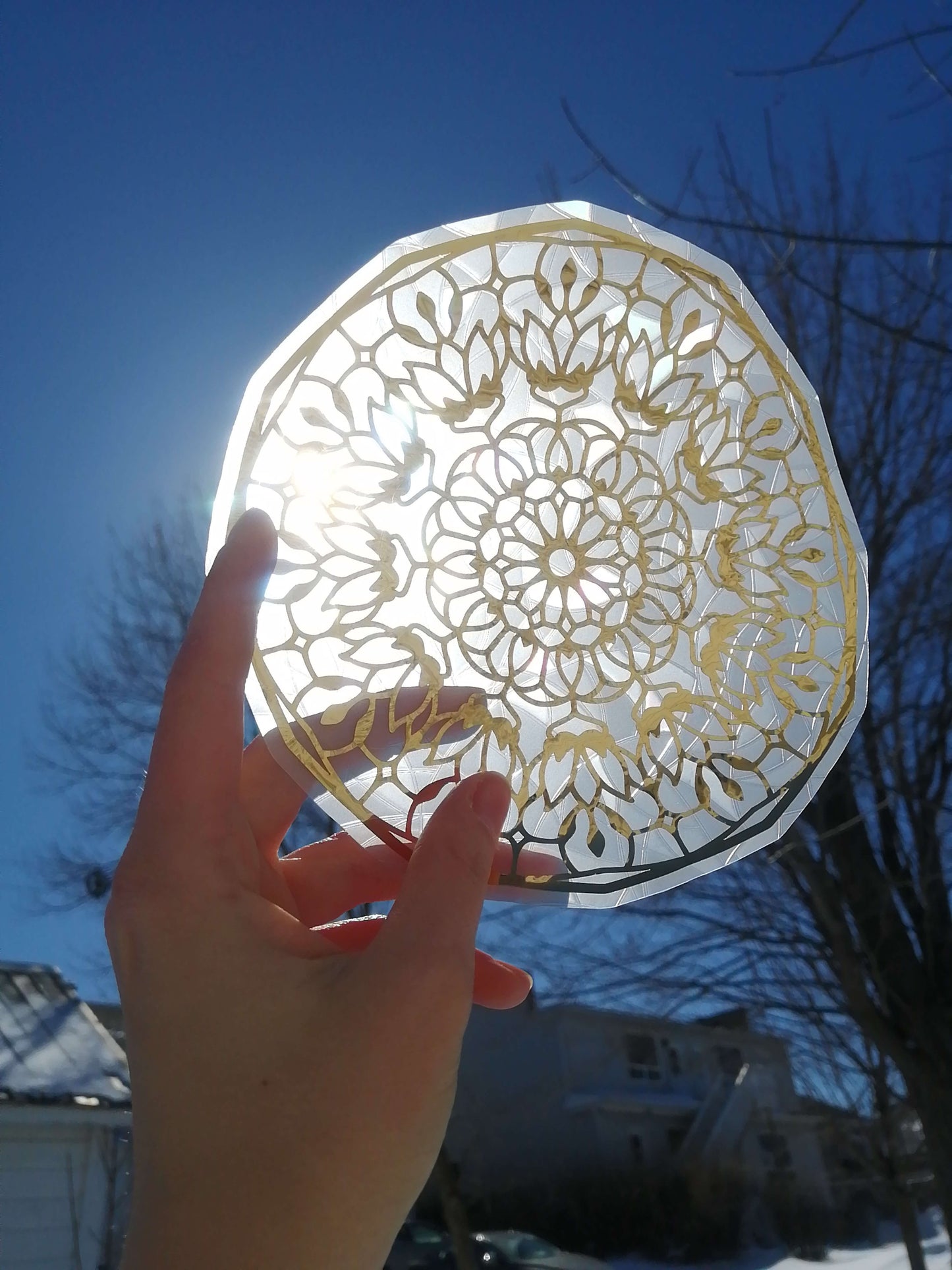 Collant suncatcher - Mandala Lotus