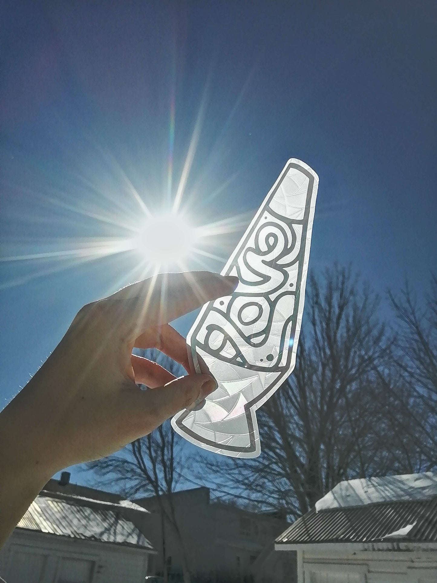 Lava lamp sticker suncatcher