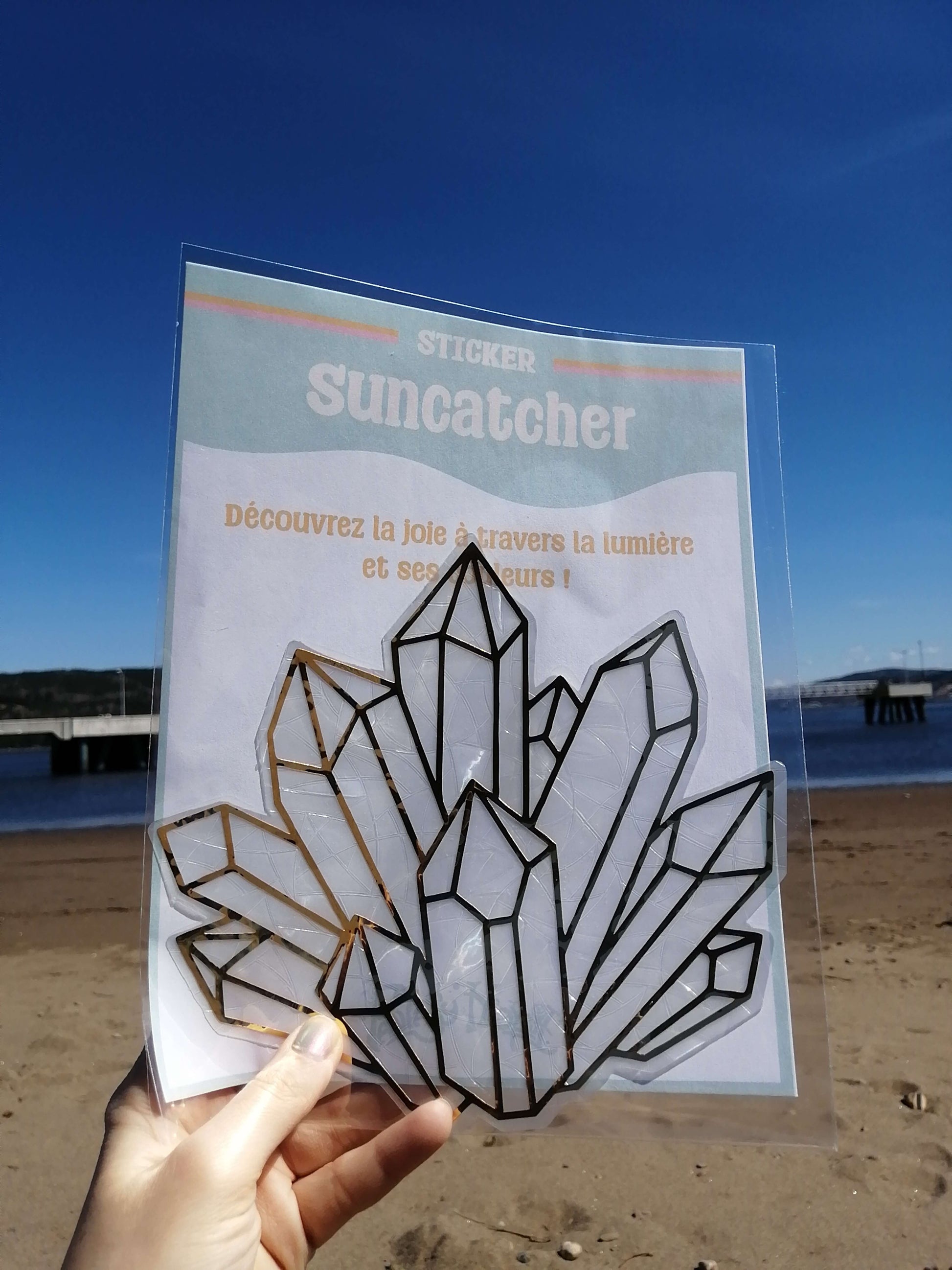 Crystal sticker suncatcher