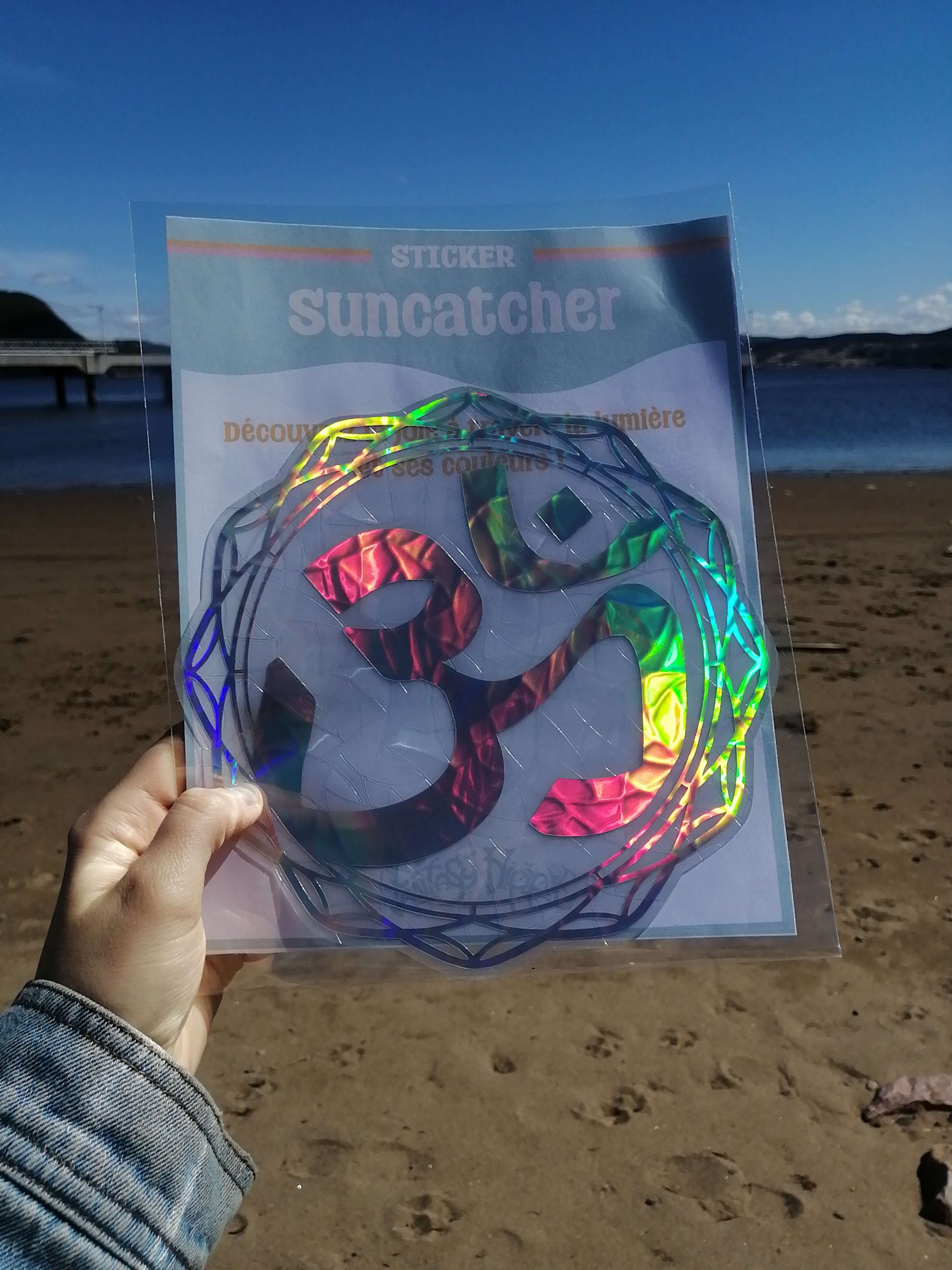 Ohm sticker suncatcher
