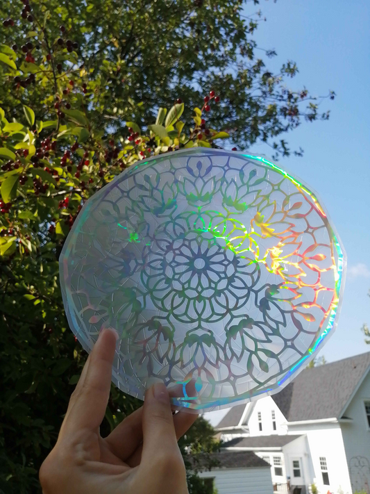 Suncatcher sticker - Lotus Mandala